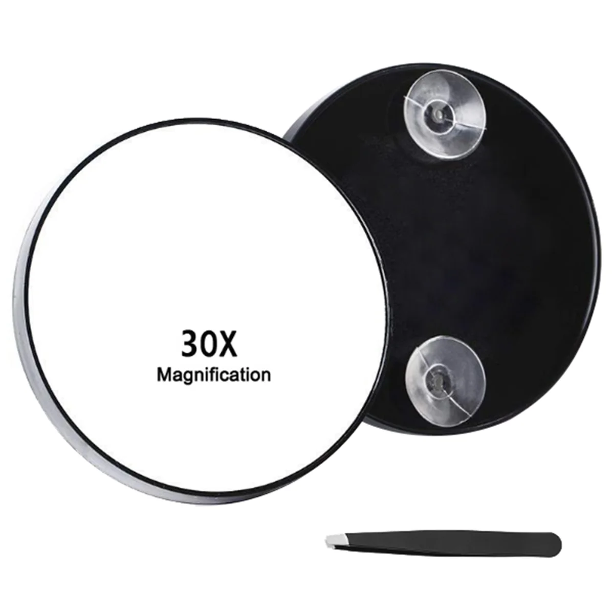 Magnifying Mirror with Suction Cup Compact Durables Travel Makeup Mirror for Plucking Eyebrows Removing Blackheads