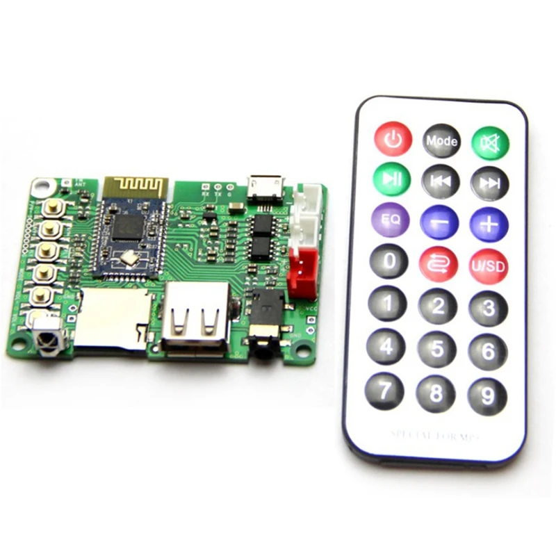 Dual 3W Bluetooth Amplifier Board V4.1 Stereo BK3254 Bluetooth Module FM Radio/TF Card/U Disk/ Infrared Remote Control