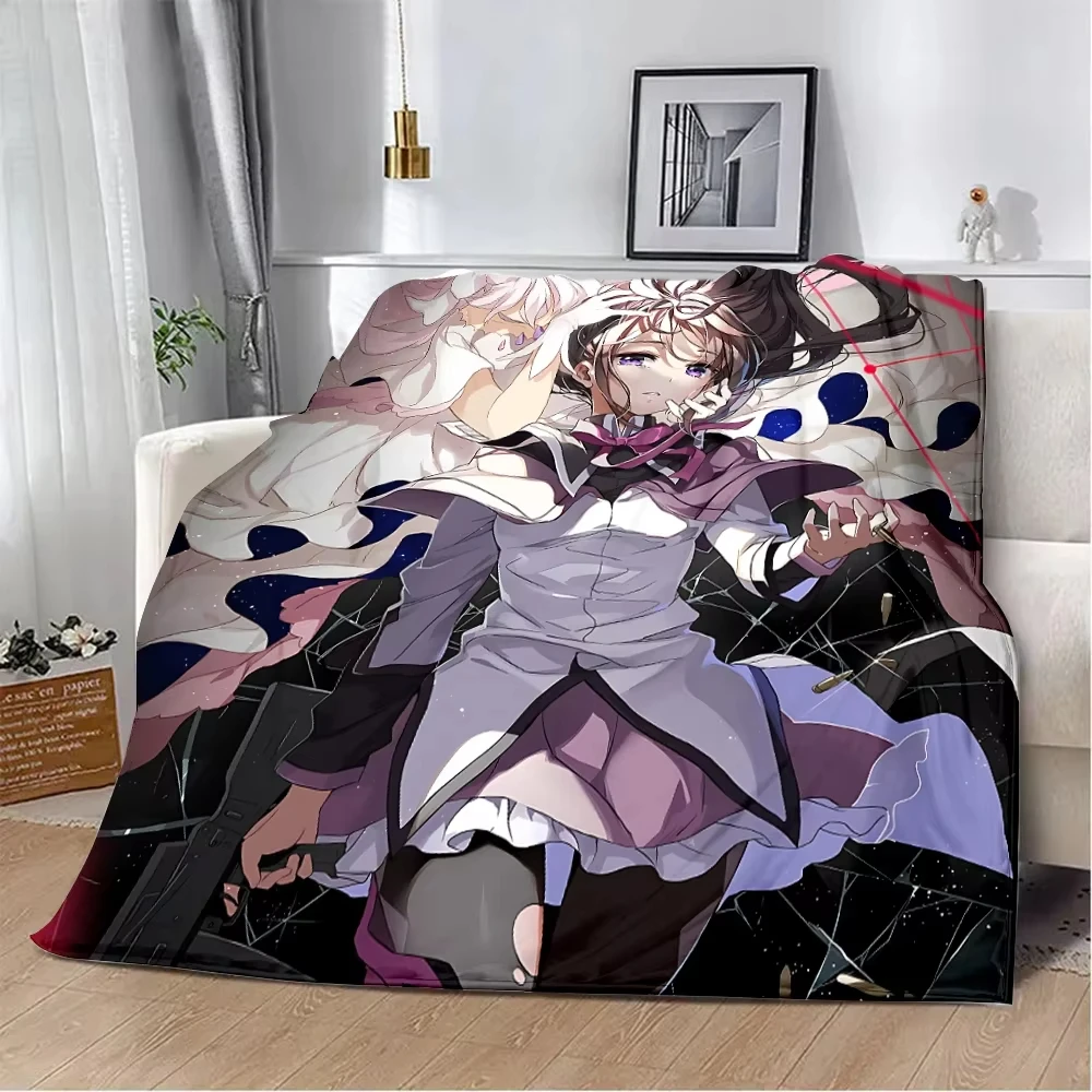 Puella Magi Madoka Magica HD Printed Blanket Picnic Blankets Warm Blanket Soft and Comfortable Blanket Home Travel Birthday Gift