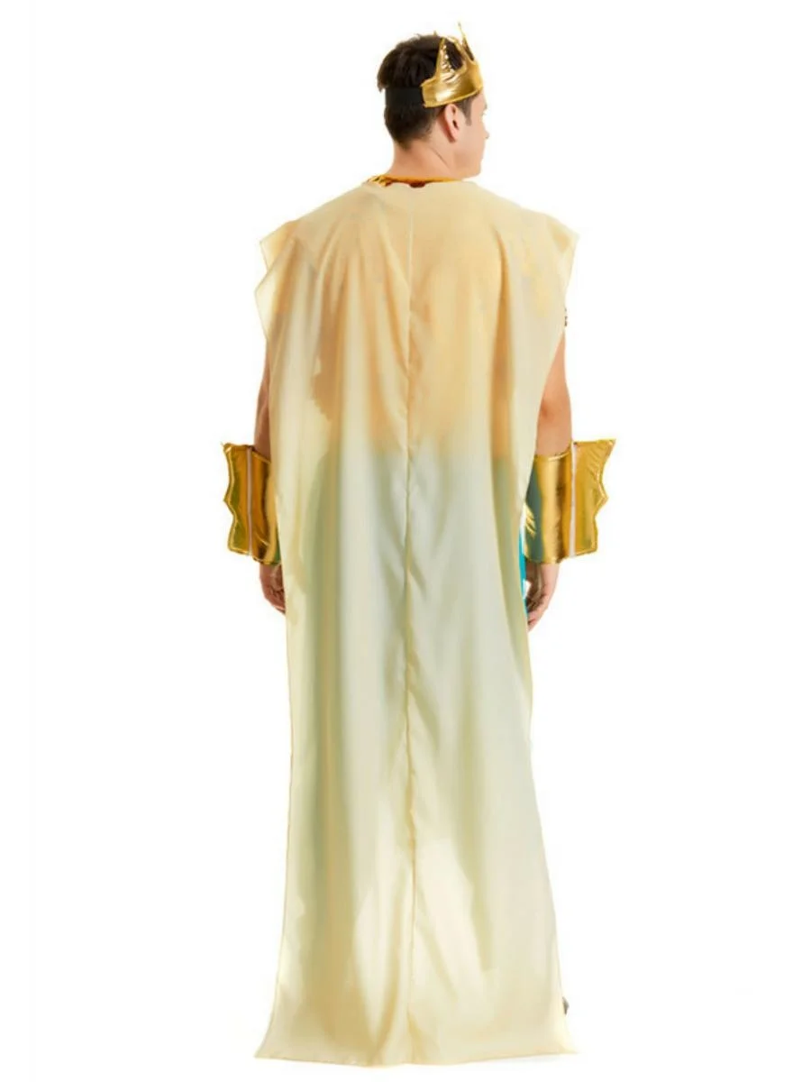 ชุดคอสตูมฮาโลวีนใหม่สำหรับผู้ใหญ่ ชาย หญิง ชุดนางเงือก ชุดเจ้าชาย ชุดแสดงบนเวที ชุดคอสตูมนอกเวที ทำจากผ้าโพลีเอสเตอร์