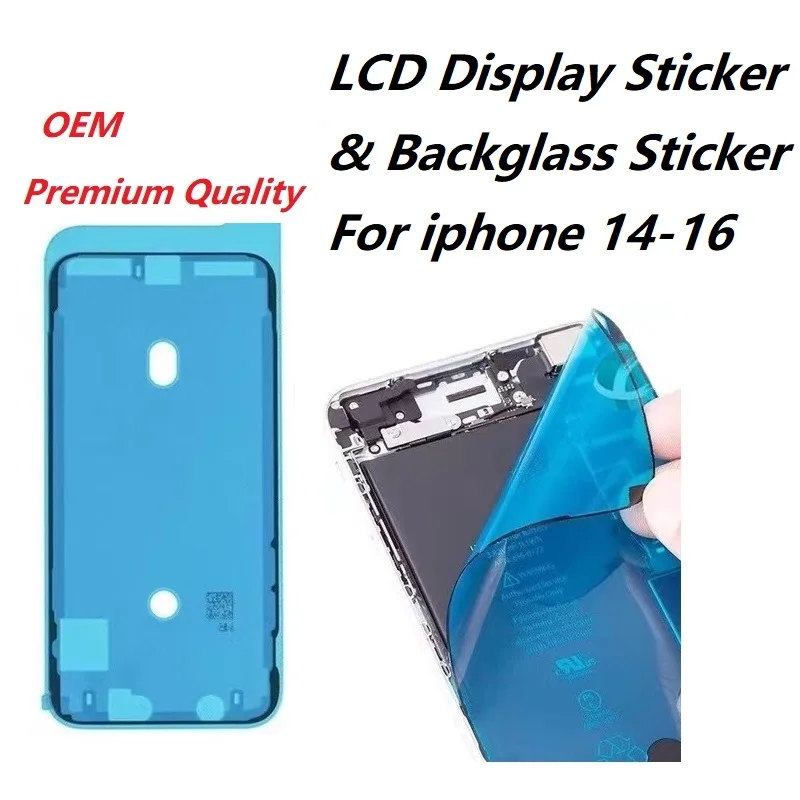 

10PCS OEM LCD Screen Display Sticker And Back Cover Glass Waterproof Adhesive Tape Glue for iPhone 14 15 16 pro Max High Quality