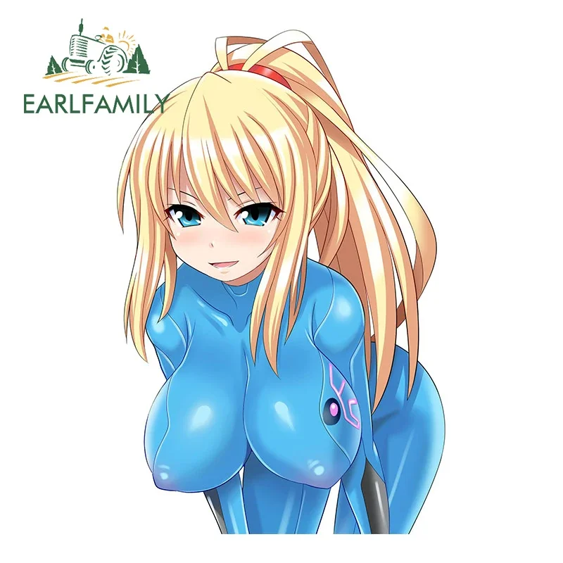 EARLFAMILY 13cm X 8.5cm For Zero Suit Samus Car Stickers Surfboard Laptop Car Accessories Decal Waterproof Caravan Sunscreen