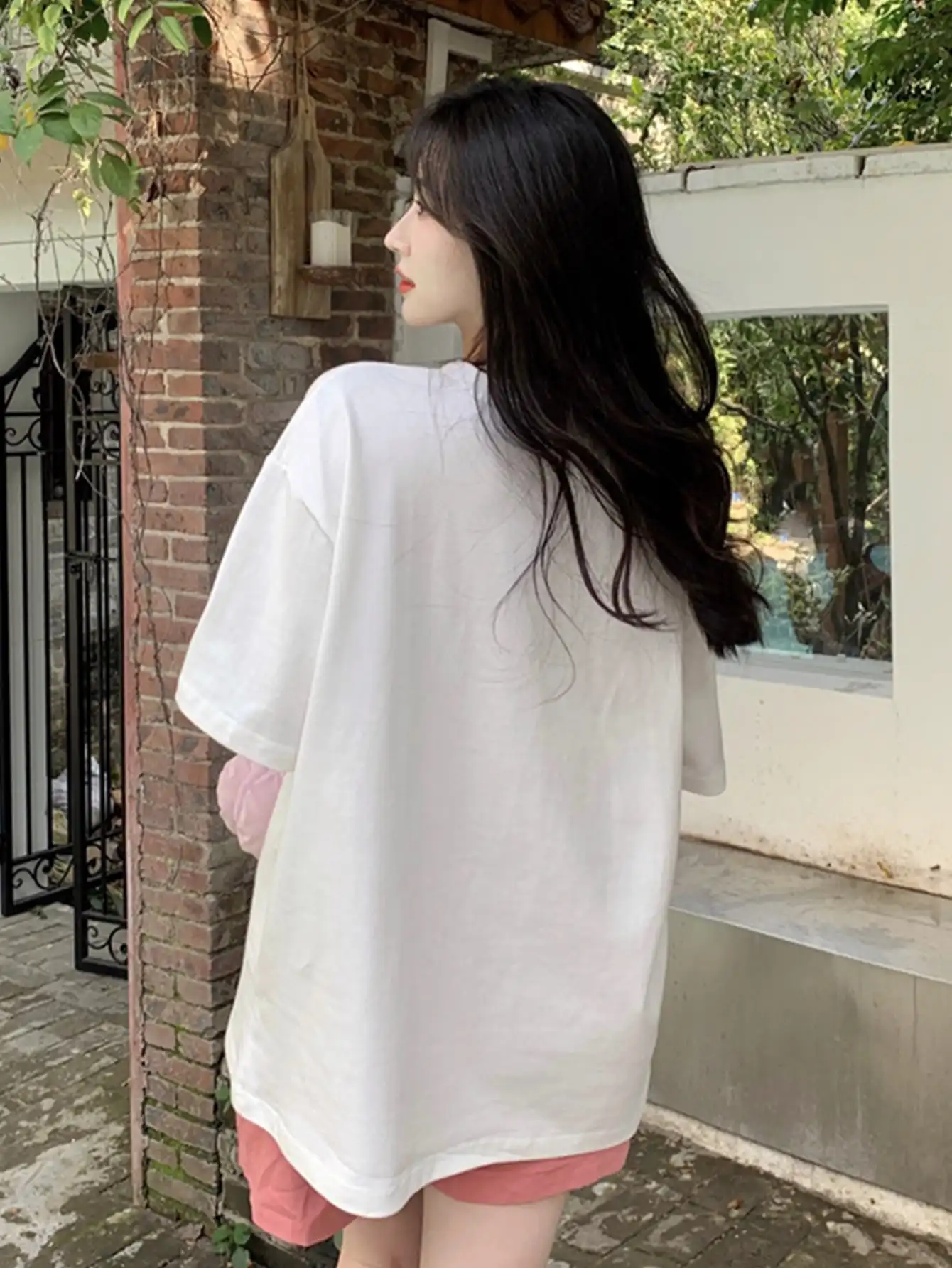 Korean Chic Summer Large Oversize Stereo Flower Top Loose Slimming Look Belly-Covering Short-Sleeved T-Shirt for Women