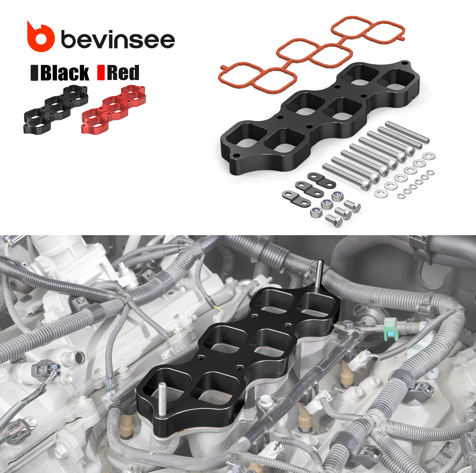 

Aluminium Intake Manifold Adapter for Toyota 4Runner 4.0L V6 Gas 2010-2024, for Toyota Tundra/FJ Cruiser 4.0L V6 Gas 2010-2014