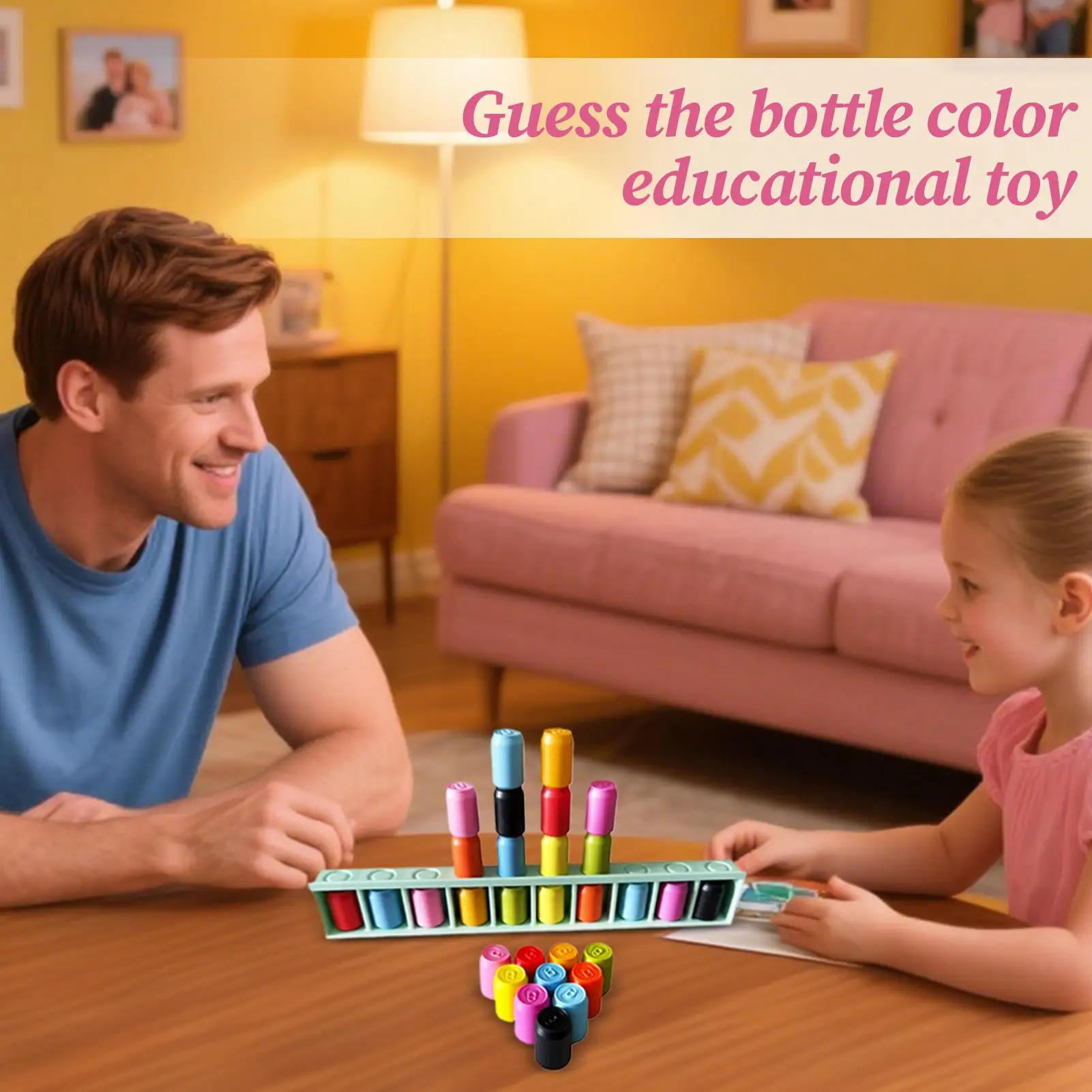 Memory Matching Spiel Flasche Farbe Lernen Spielzeug Spaß Gehirn-Teasing Flasche Farbe Matching Spiel Für Kindergarten Schule Sammeln