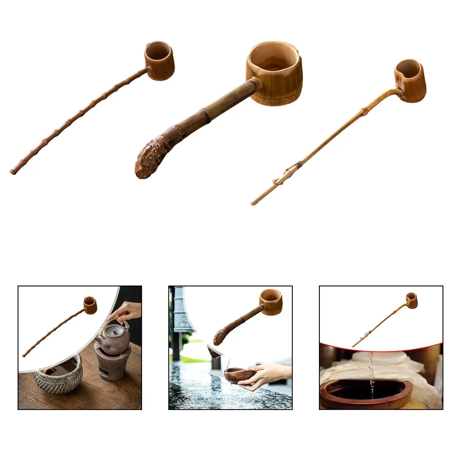 

Bamboo Water Ladle Household Chinese Traditional Bathing Ladle Wine