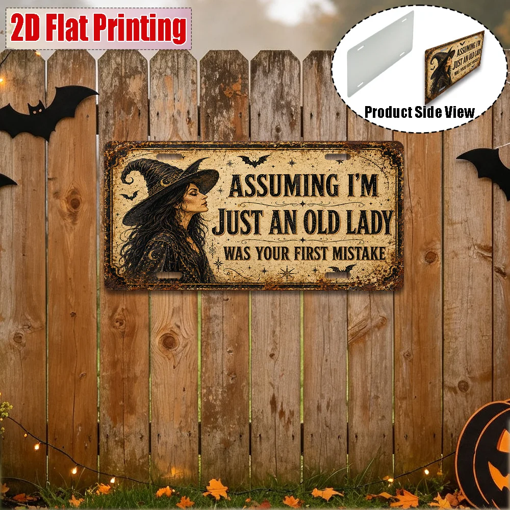 2D Flat - 【2D Flat】 2D Flat Printing, 1pc, Vintage Metal Sign, solely for Decoration, Outdoor Wall Art (11.8' * 5.9'), Assuming
