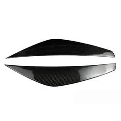 For Ford Escape Kuga Maverick 2017-2020 Front Headlight Lamp Cover Strip Eyebrow Trim Sticker Real Carbon Fiber