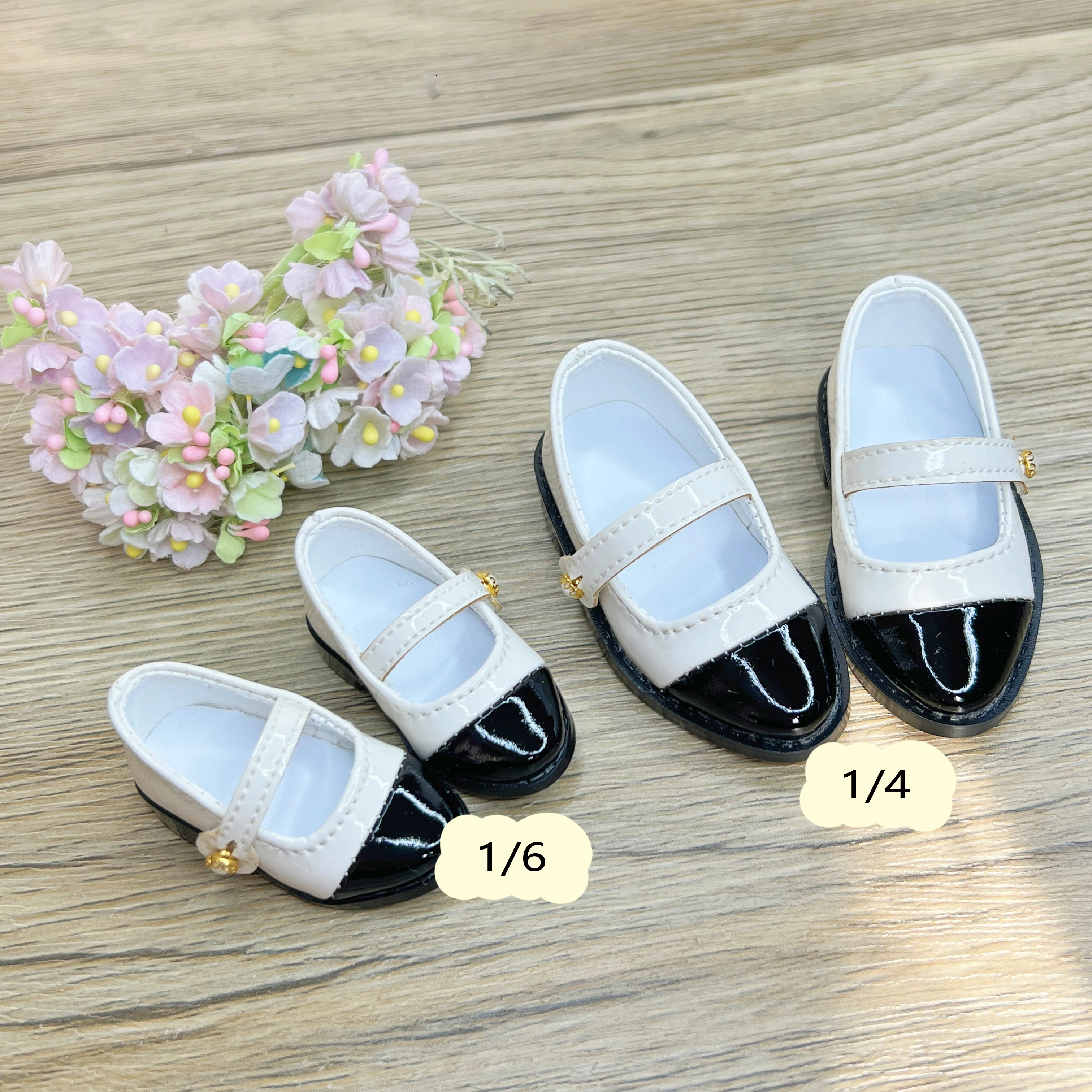 L01-X005 giocattolo per bambini 1/6 1/4 gl BJD DD SD MSD scarpe da bambola colore misto Scarpe in pelle a punta affilata 1 paio