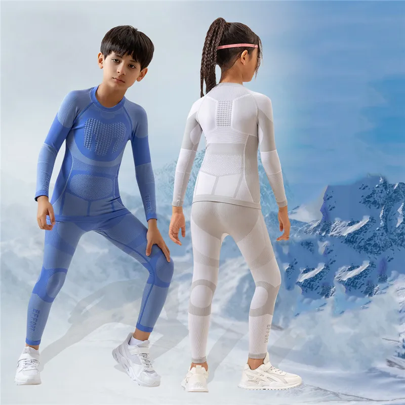 

Children Kids Boy Girl Conmproression Skiing Underwear Set Fitness Gym Ski Snowboarding Sport Running Yoga Exercise Suit A418