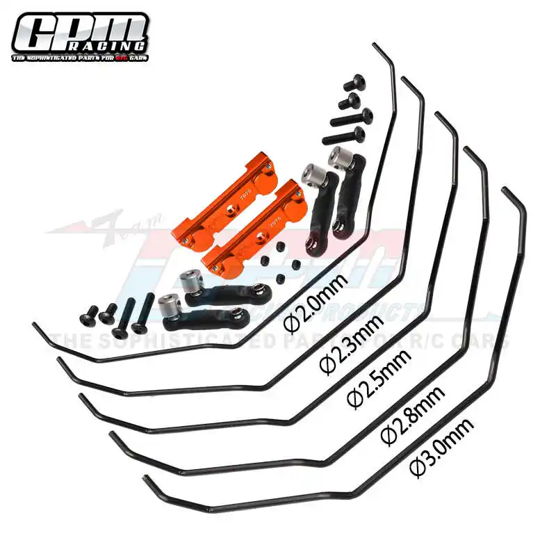GPM-قضبان مانعة للف أمامية وخلفية ، سبائك ألومنيوم ماوس كبيرة ، مجموعة كاملة ، Traxxas ، 6S ، MAXX سيارة مائلة بالتحكم عن بعد #6