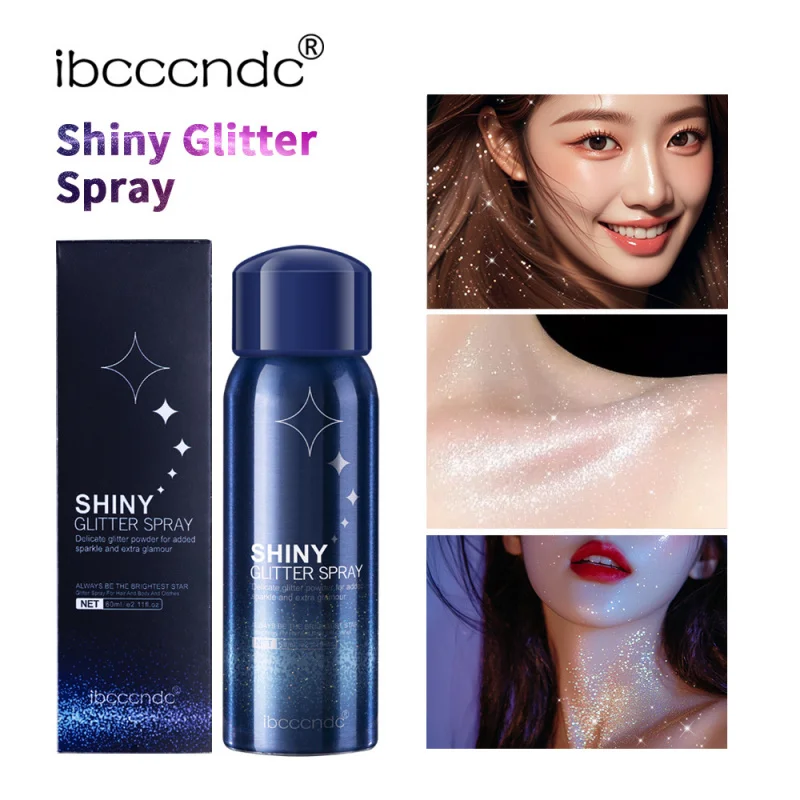 ibcccndc グリッタースプレー ナイトクラブ パーティー ボディ スターリースカイ グリッタースプレー ステージメイクアップスプレー グリッターパウダー
