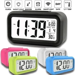 Digital LCD Alarm Clock with Calendar Thermometer