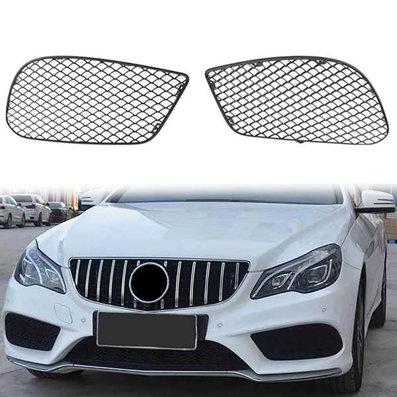 Car Front Grille Grill Lower Bumper Fog Light Cover Trim For Mercedes Benz E-Class W207 E200 E300 2013-2016