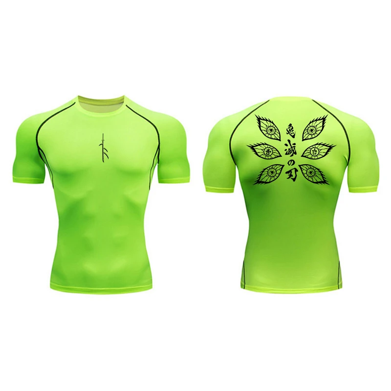 Graphic Print Compression Shirt for Men Gym Workout Running T-Shirt Tees Tops Athletic Quick Dry Undershirt Baselayer Activewear image 6