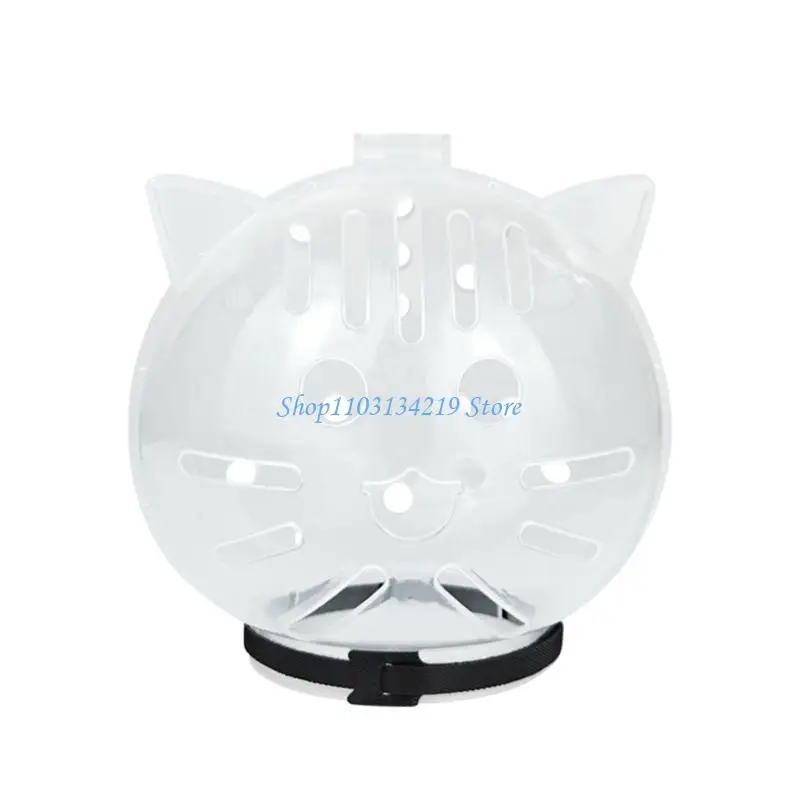 N5KC Cats Space Helmets Protective Head Cover with Regulable Belt Cats Bubble Muzzle For Grooming Bathing And Trimming