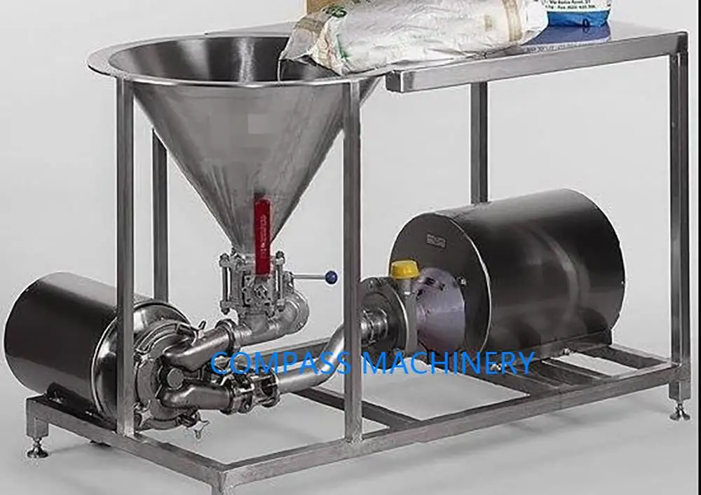 High shear three stage inline homogeneous emulsion pump Mixing Machine with hygienic lobe Pump