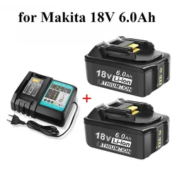 6.0Ah 18V Li-ion Battery Rechargeable for Makita Power Tools BL1860B BL1860 BL1850 BL1850B BL1840 Replacement Lithium Battery