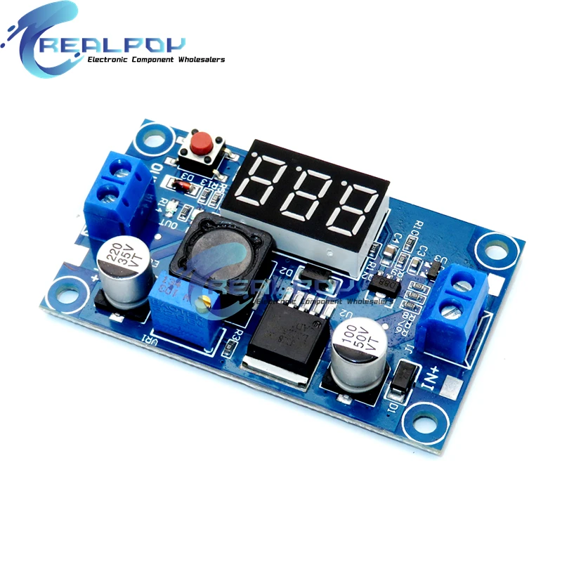 LM2596 DC DC Step Down Converter Voltage Regulator LED Display Voltmeter 4.0~40 to 1.3-37V Buck Adapter Adjustable Power Supply