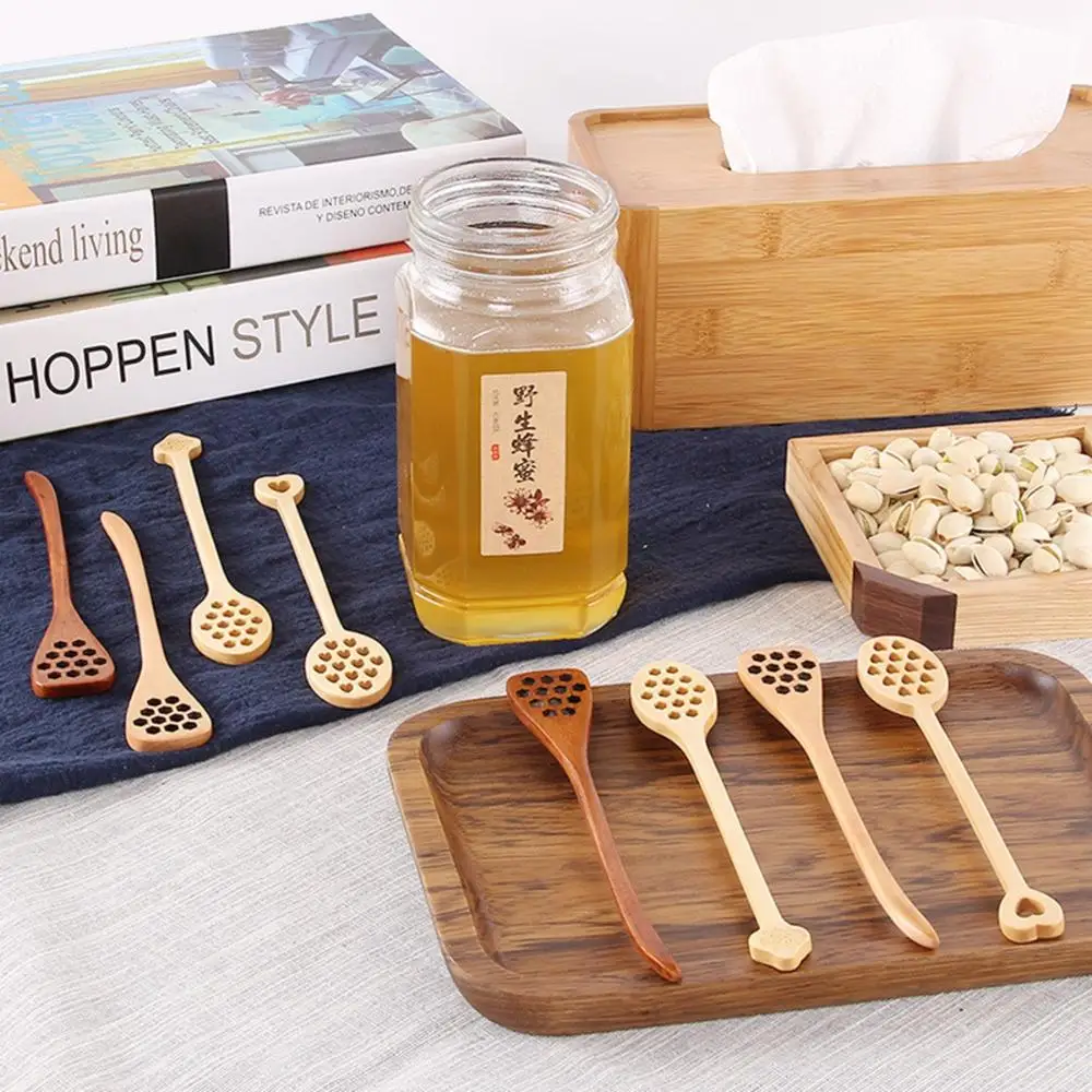 

Cooking Baking Handmade Saver Drizzler Long Handle Mixing Stick Stirrer Honey Dipper Spoon