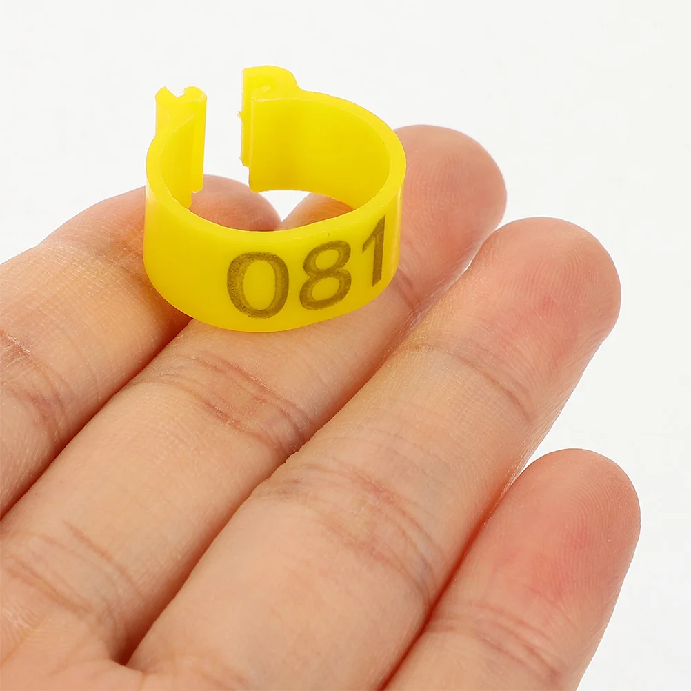 

100Pcs Numbered Pigeon Foot Rings Durable ABS Racing Identification Bands for Bird Accessories Pigeon Foot Ring