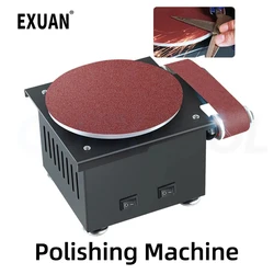 Small Electric Sanding Belt Machine High-speed Sanding Disc Machine Sharpening Tool Cutting Edge Machine Desktop Polishing Machi