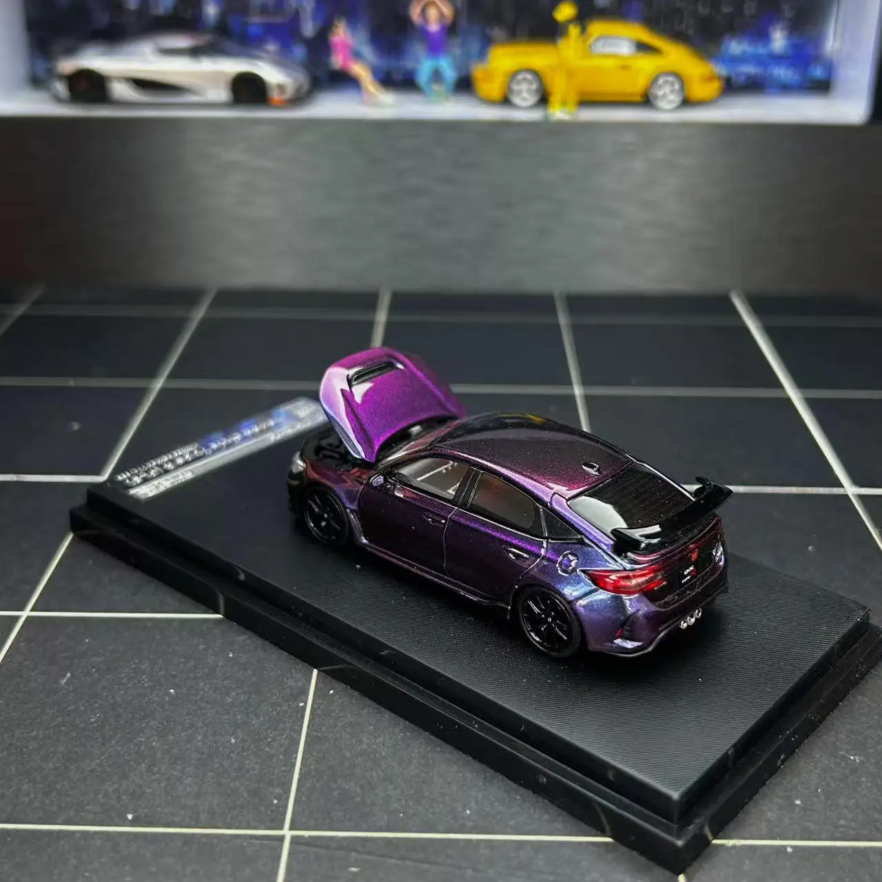 دييكاست MH/AIT 1:64 مقياس طبعة محدودة سيفيك نوع R(FL5) سبيكة سيارة نموذج تحصيل لعبة هدية تذكارية عرض حلية #3