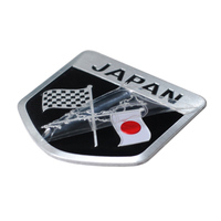 3D Metal Motorcycle Sticker Japan Japanese Flag Shield Emblem Metal Badge Decor Motorcycle Accessories for BMW Yamaha Suzuki