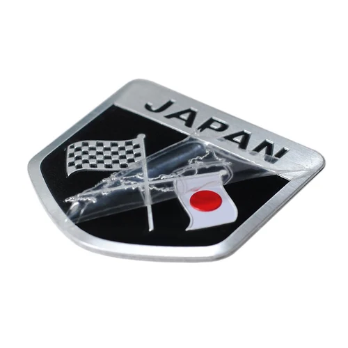 Pegatina de Metal 3D para motocicleta, emblema de escudo de bandera japonesa, insignia de Metal, decoración, accesorios de motocicleta para BMW, Yamaha, Suzuki