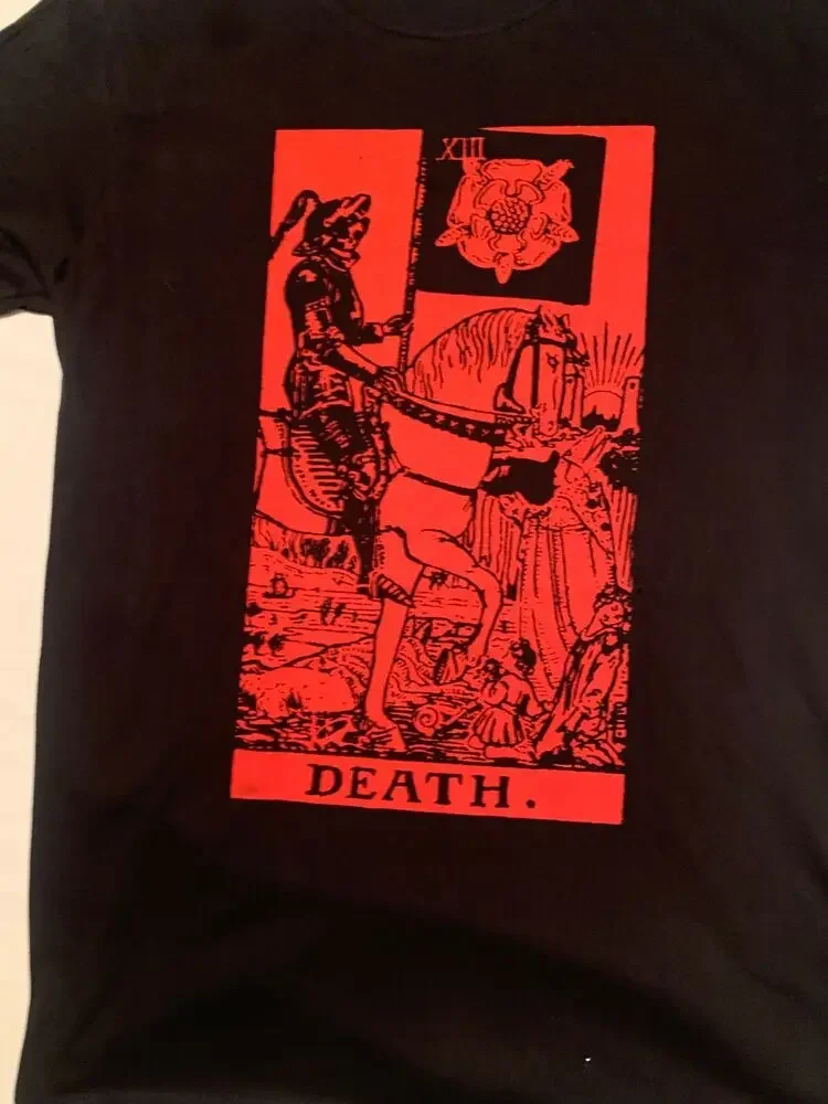 The Death Tarot Short Sleeve Men's T-Shirt Size XL Black Impact Original