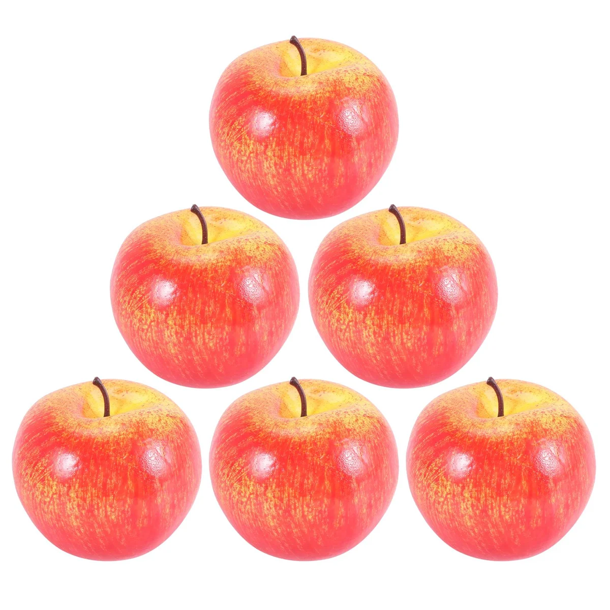 Decorative Artificial Plastic Fruits Imitation Home Decor 6pcs Red