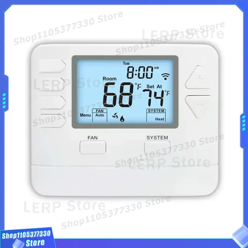 Tuya WiFi Smart Thermostat 24V LCD Wall Mounted ABS Programmable Temperature Controller Compatible with Alexa Voice Control