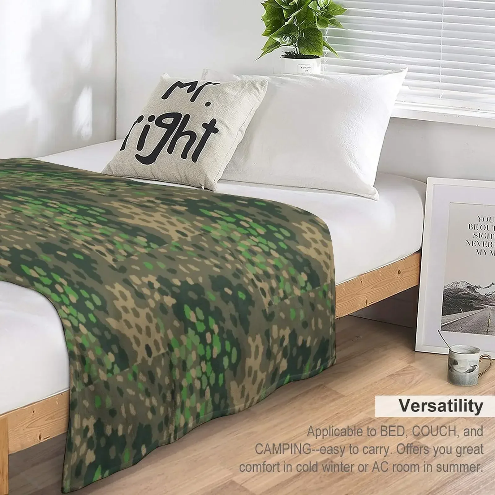 Dot 44 tedesco WW2 motivo mimetico coperta termica per il viaggio Plaid sul divano coperte per letto coperte turistiche