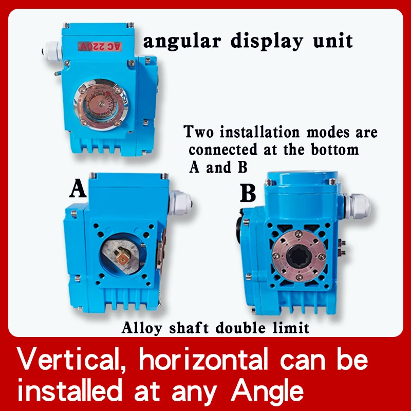 Imagem -03 - Atuador Elétrico Pequeno Fino Atuador de Válvula Válvula de Esfera Válvula Borboleta Interruptor de Cabeça Elétrica Inteligente 420ma 50nm 05b 110v 230v