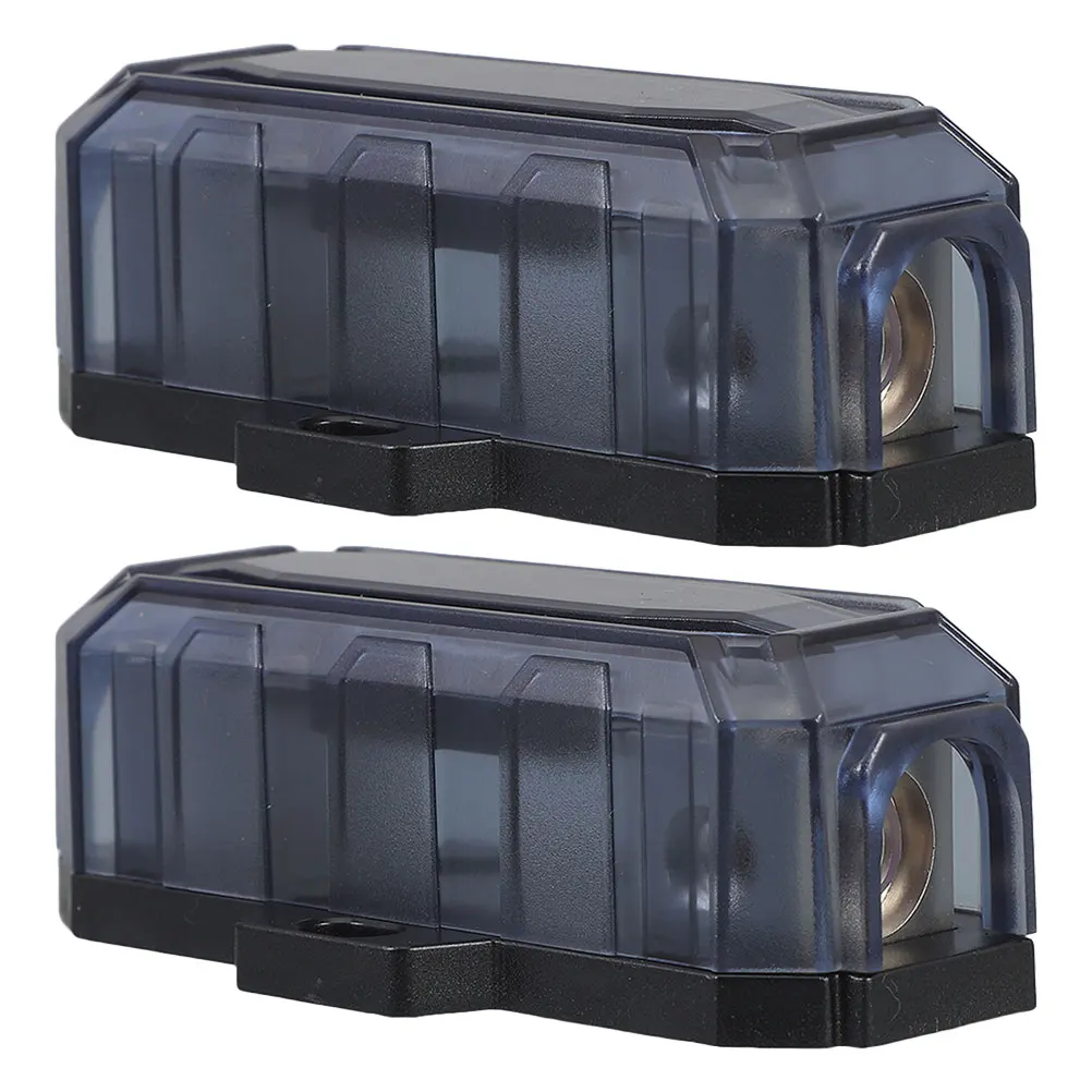 

2pcs Car Audio Fuse Holder 100A Automotive In-Line Fuse Block For Amplifiers Subwoofers Durable Zinc Alloy Easy Install Marine