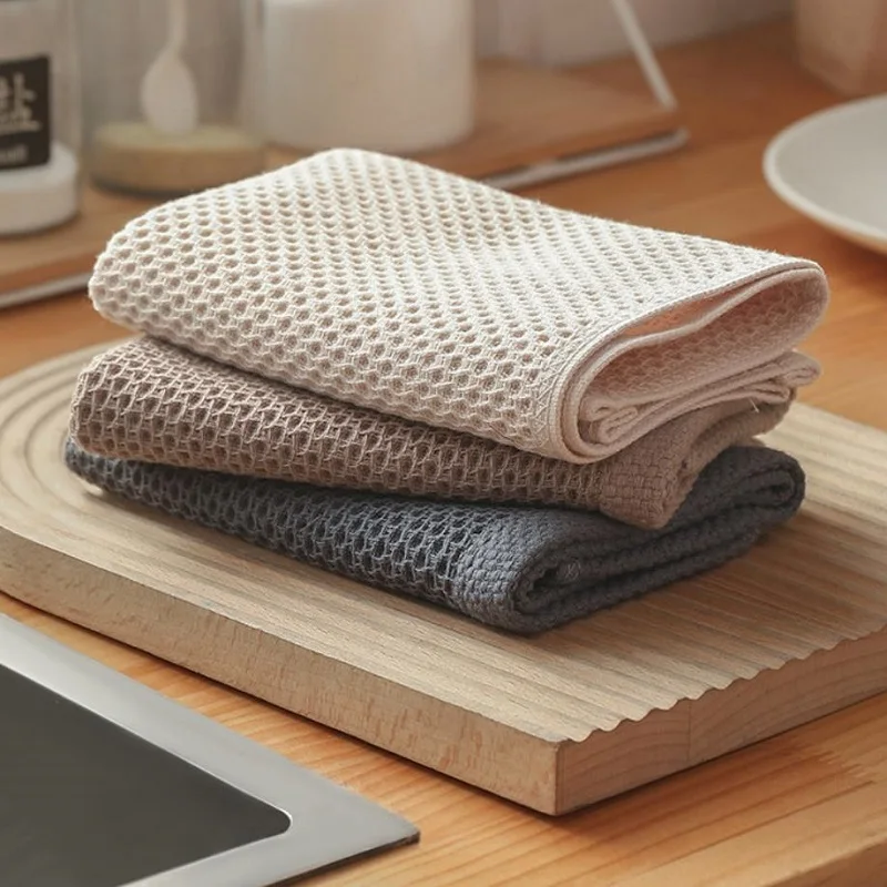 1PCS Dishcloth Ultra Soft Absorbent Kitchen Towel Household Cleaning Cloth Dish Windows Glass Gadgets Wash Cloth 34*34cm