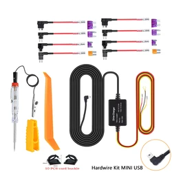 Kit de câble ACC pour caméra de voiture Viofo, câble pour le mode de stationnement en option, MINI USB, 3 fils, A129, A129 Pro, A119, V3