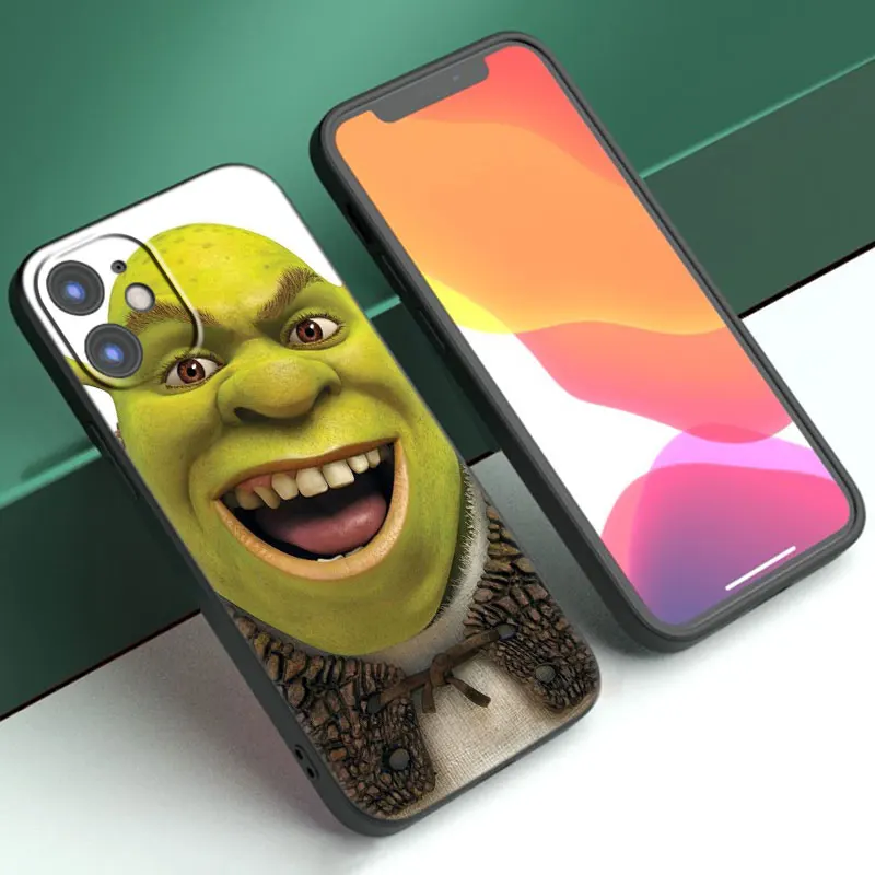 Cartoon Movie S-Shrek Black Phone Case For Apple iPhone 15 Pro Max 15 14 13 12 Pro Max Mini 11 Pro 7 8 Plus XR X XS SE 2020 2022