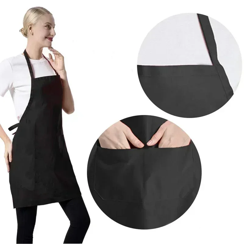 Fashion Women Men Apron Kitchen Cooking Chef Cleaning Restaurant Waitress Apron Custom Print Logo Gift Wholesale