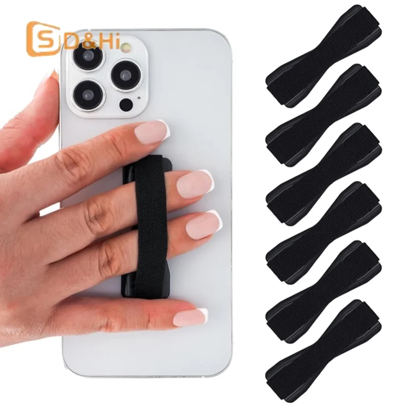 

6Pcs Self Adhesive Portable Phone Grip Elastic Strap With Base For Smartphone Tablet Universal Holder Stands