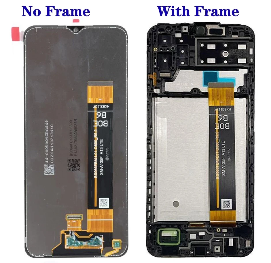 For Samsung Galaxy A13 4G SM-A135F A135M LCD Display Touch Screen Digitizer Assembly Replacement with Tempered Film Glue Tools