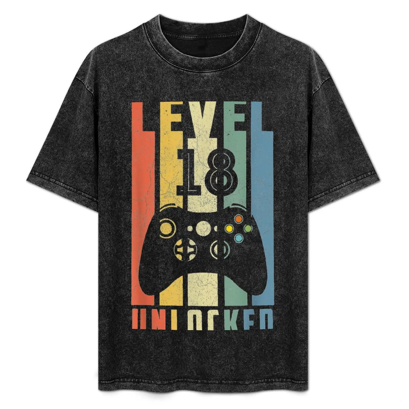 Level 18 Unlocked 18Th Video Gamer Birthday Boy Gifts T-Shirt sublime Blouse blacks mens plain t shirts