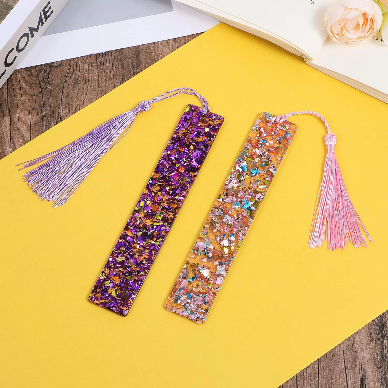 Tassels Bookmark Convenient Shimmering Bookmark Acrylic Bookmark Shimmering For School Libraries Book Reading