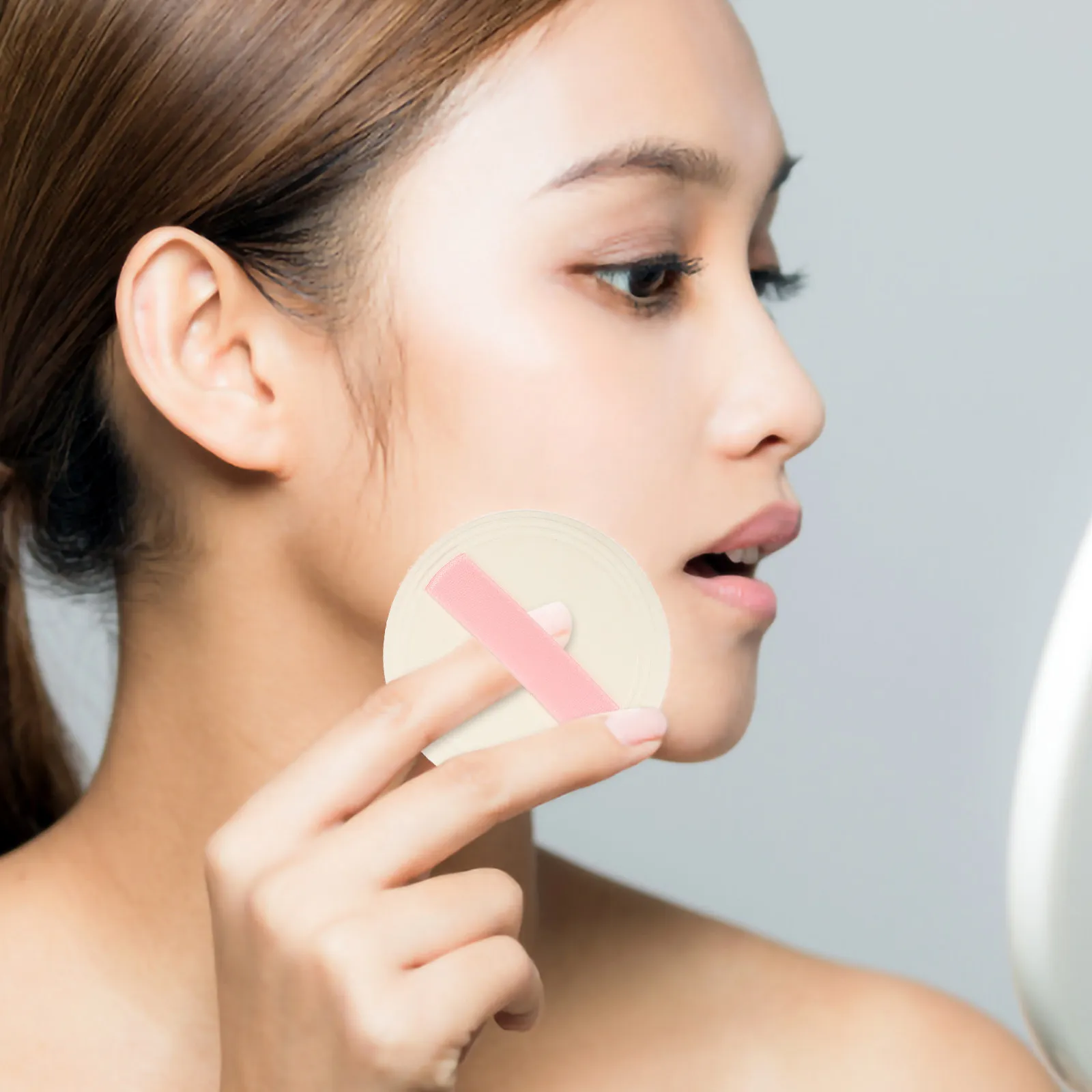 5Pcs Premium Flocking Makeup for Foundation Concealer Blush Highlighter Setting Powder Portable Reusable Tools