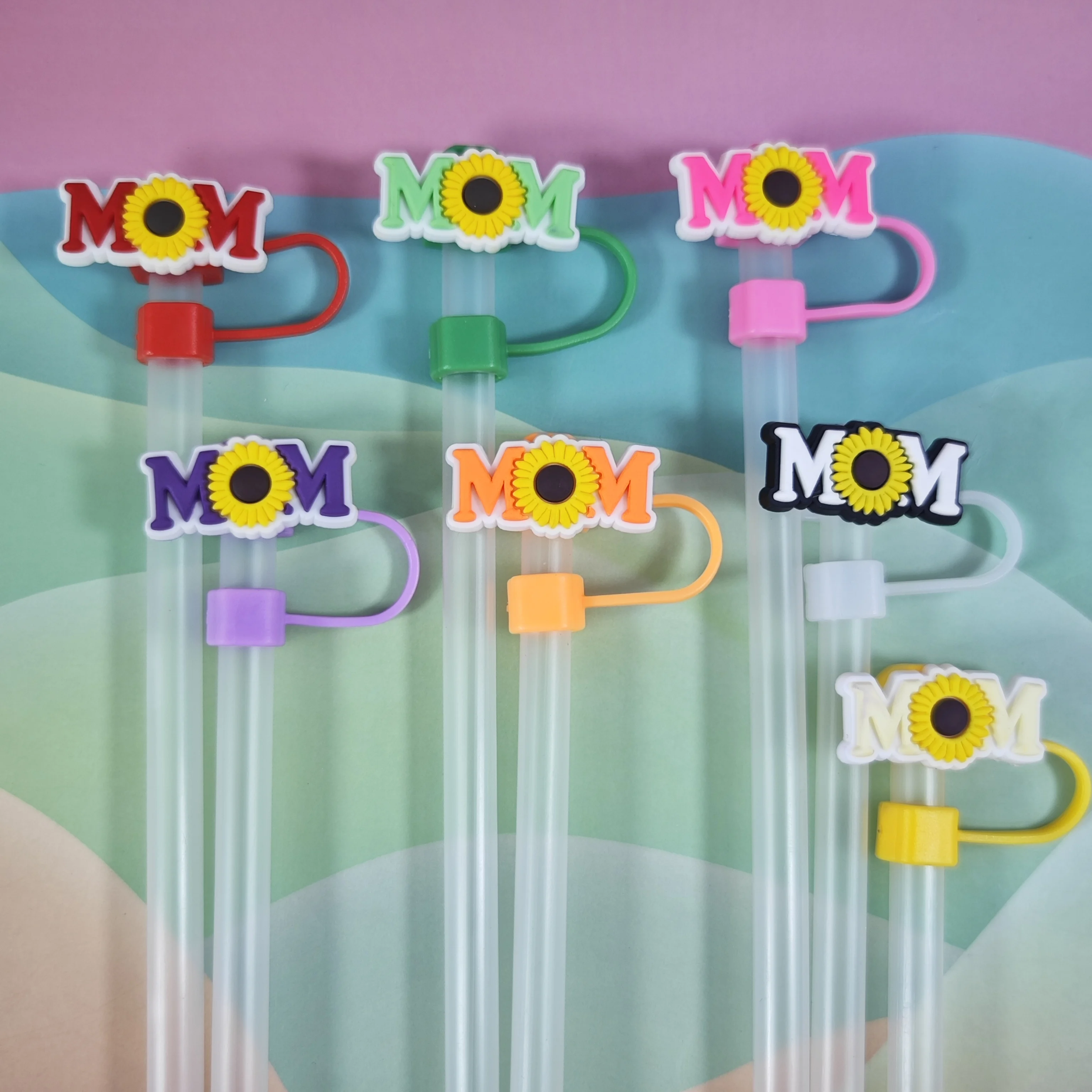 New Letter Flower Straw Cap Protective Case