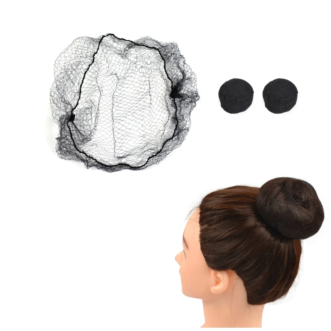 

20 шт. нейлоновых невидимых эластичных сеток для волос, 20 дюймов, для танцевальных причесок, инструменты для укладки волос, сетки для пучков