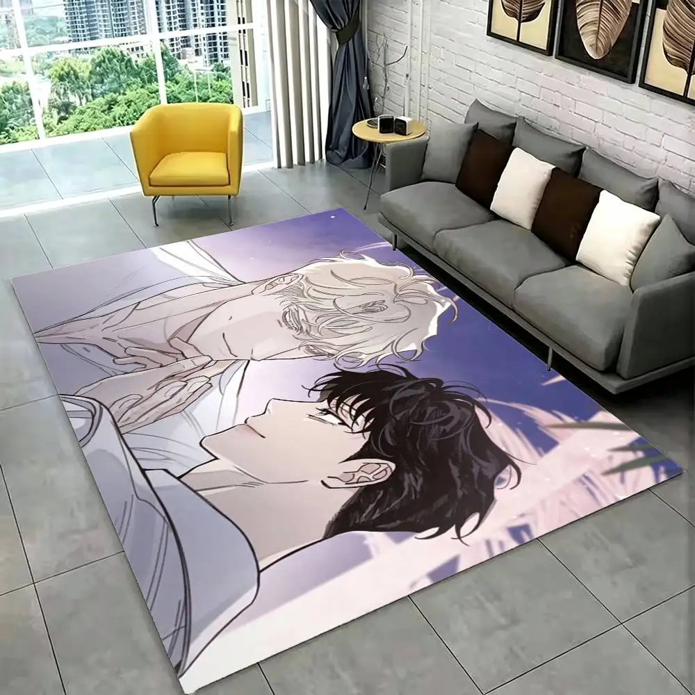 Caesar Leewon R-Roses C-Champagne Floor Mat Soft Bedroom Floor Anti-skid Household Carpets