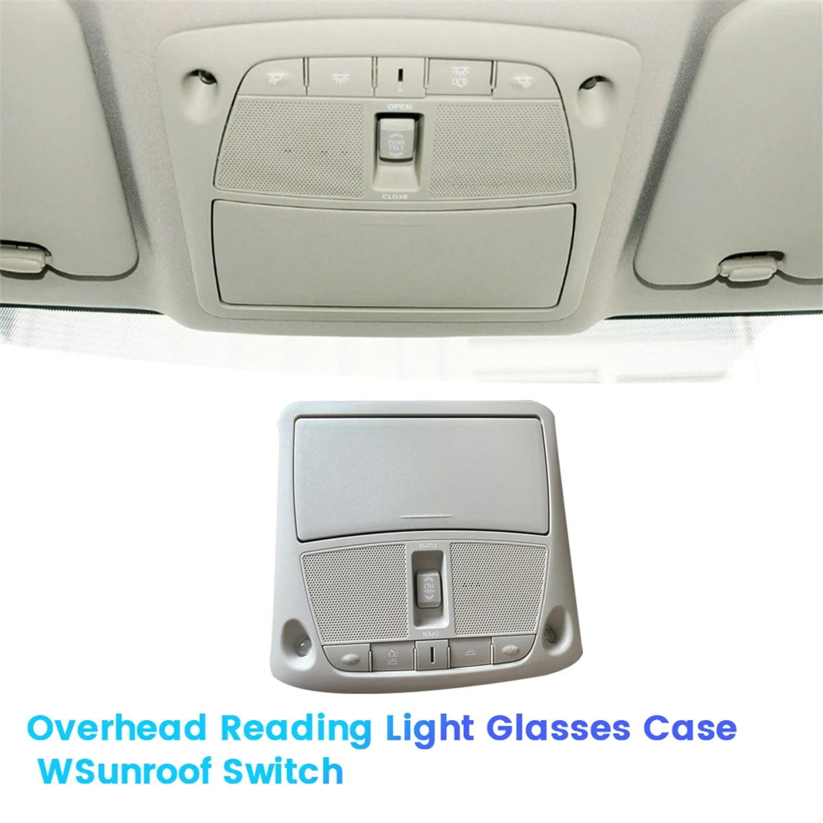 Overhead Reading Light Glasses Case W/Sunroof Switch for Nissan Patrol Infiniti Q50 26430-8991A 26430-8995D 26430-6HC7D