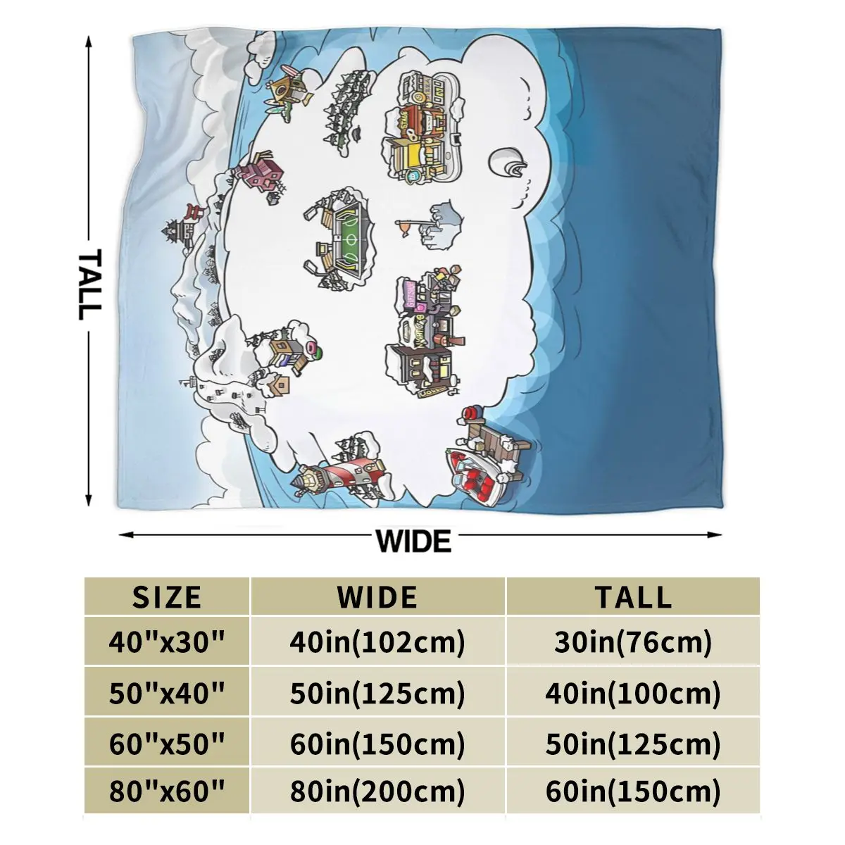 Club Penguin Map An Ultra-Soft Micro Fleece Blanket