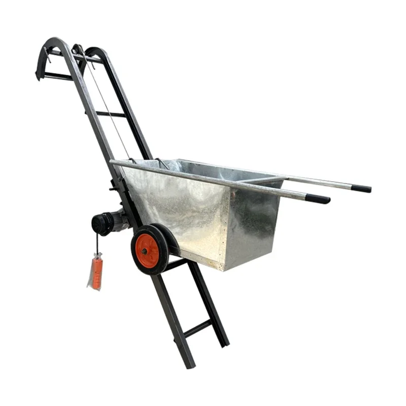

Vehicle mounted grain elevator construction site material folding climbing loading elevator